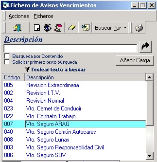 Fichero Avisos
